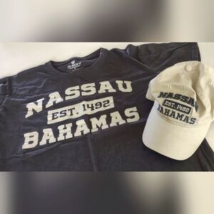 Genuine Nassau Bahamas Shirt (XL) And Matching Hat